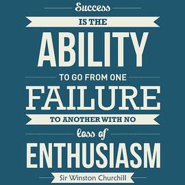 Winston Churchill British politician Typography quote Poster by Lab No 4 - The Quotography Department