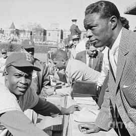 Jackie Robinson and Nat King Cole at Wrigley Field by The Harrington Collection
