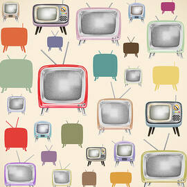 retro TV pattern  by Setsiri Silapasuwanchai