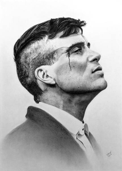 Wall Art - Drawing - Tommy Shelby by JPW Artist