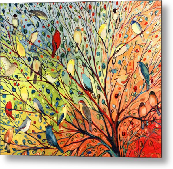 27 Birds Metal Print