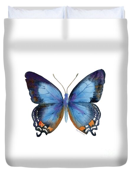80 Imperial Blue Butterfly Duvet Cover