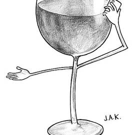 A Glass Of Red Wine Speaks On The Phone by Jason Adam Katzenstein