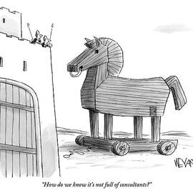 A Large Wooden Horse by Christopher Weyant