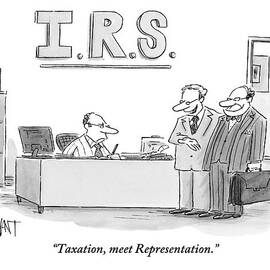 A Man Introduces A Lawyer To An Irs Agent by Christopher Weyant