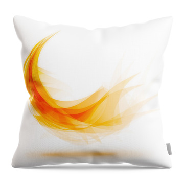 Abstract Feather Throw Pillow
