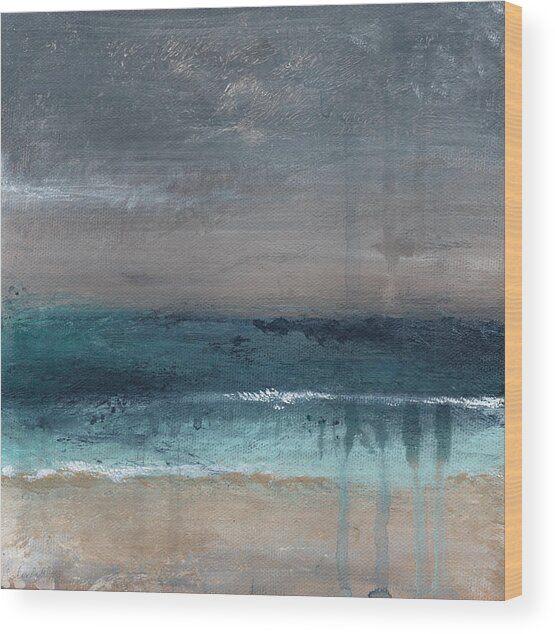 After The Storm- Abstract Beach Landscape Wood Print