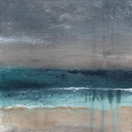 After The Storm- Abstract Beach Landscape by Linda Woods
