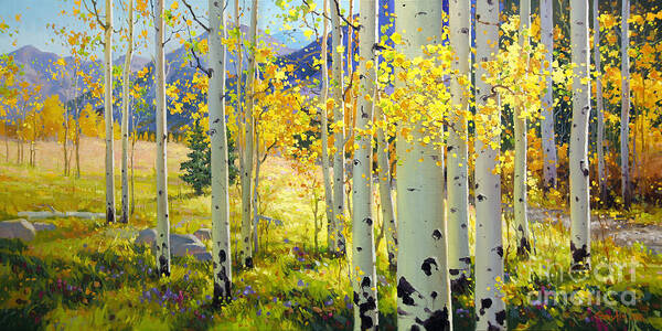 Afternoon Aspen Grove Art Print