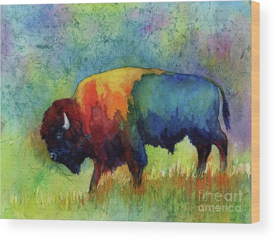 American Buffalo Iii Wood Print