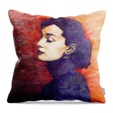 Audrey Hepburn 1 Throw Pillow