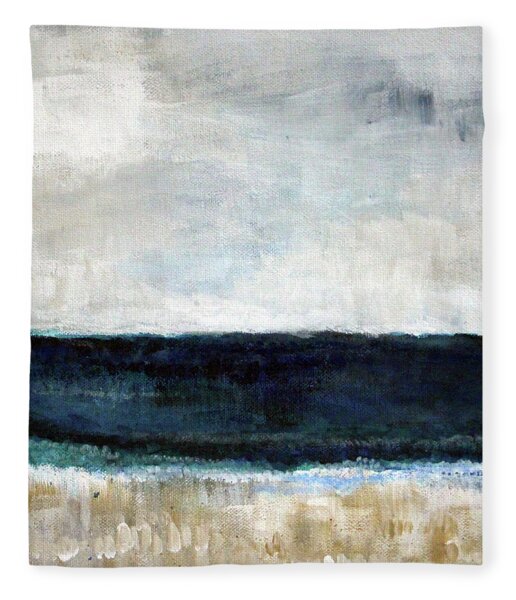 Beach- Abstract Painting Fleece Blanket