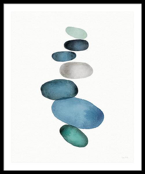 Beach Stones 1- Art By Linda Woods Framed Print