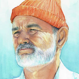 Bill Murray Steve Zissou Life Aquatic by Olga Shvartsur