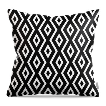 Black And White Pattern Throw Pillow