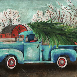 Blue Truck And Tree I by Elizabeth Medley
