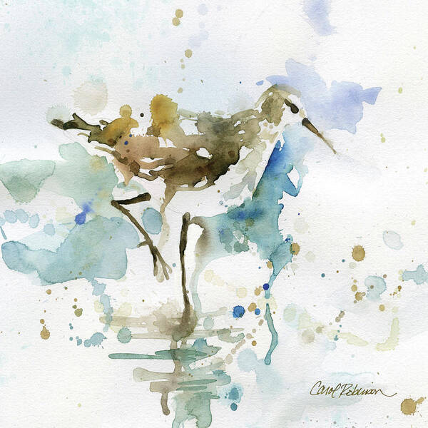 Wall Art - Painting - Coastal Sandpiper 1 by Carol Robinson