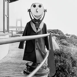 Coat On Binoculars by Leonard Nones