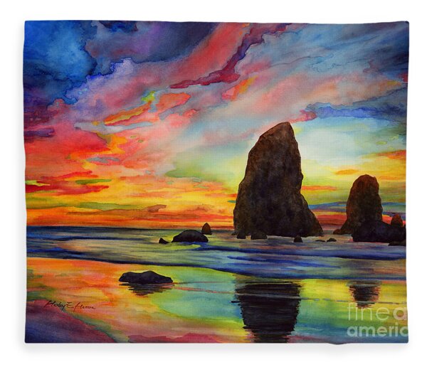 Colorful Solitude Fleece Blanket