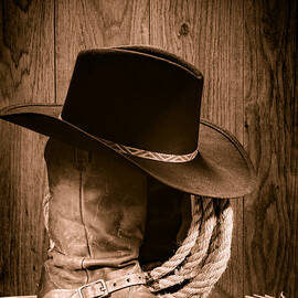 Cowboy Hat and Boots by Olivier Le Queinec