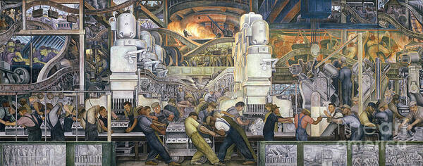 Wall Art - Painting - Detroit Industry   North Wall by Diego Rivera