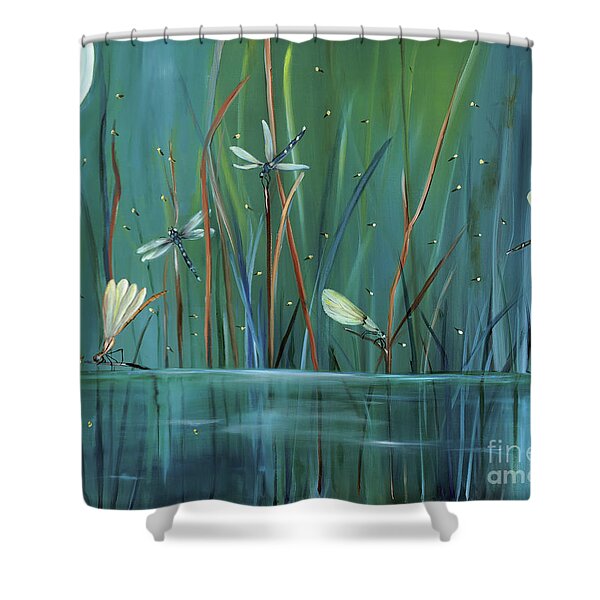 Dragonfly Diner Shower Curtain
