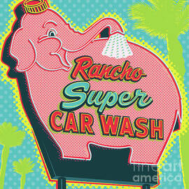 Elephant Car Wash - Rancho Mirage - Palm Springs by Jim Zahniser