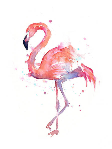 Flamingo Watercolor Art Print
