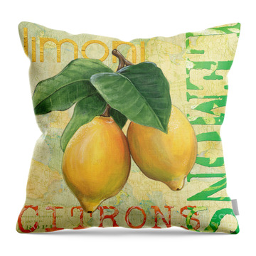 Froyo Lemon Throw Pillow