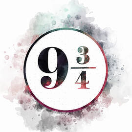 Harry Potter King's Cross Station Platform 9-3/4 Watercolor II by Ink Well