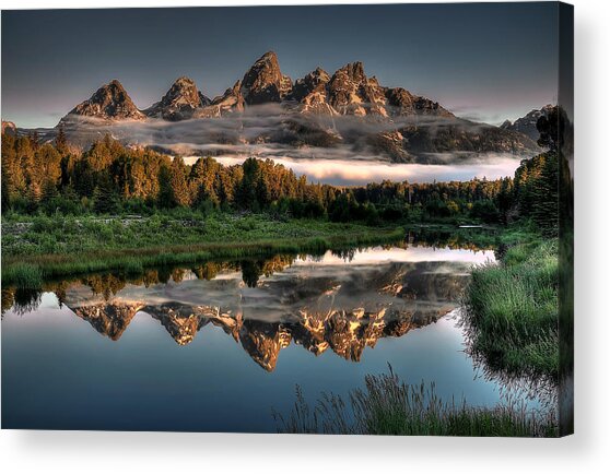Hazy Reflections At Scwabacher Landing Acrylic Print