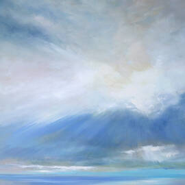 Heavenly Light Triptych Ii by Sheila Finch