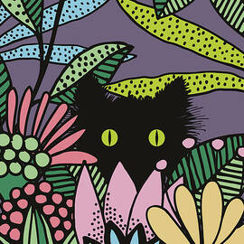 Hide and Seek Cat in the Garden by Johanna Virtanen