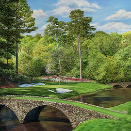 Hogan Bridge at Raes Creek Augusta National by Steph Moraca