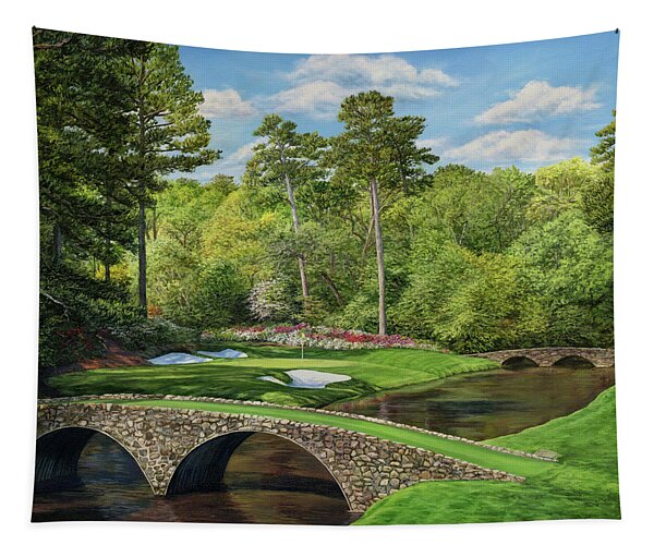 Hogan Bridge At Raes Creek Augusta National Tapestry