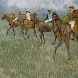 Jockeys In The Rain, 1886 by Edgar Degas