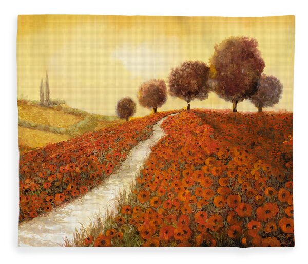 La Collina Dei Papaveri Fleece Blanket