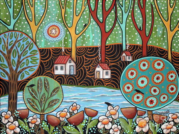 Wall Art - Painting - Lakeside1 by Karla Gerard