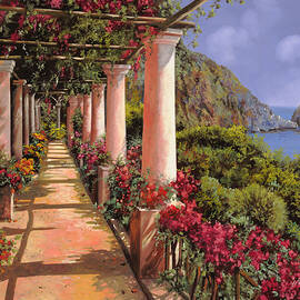 le colonne e la buganville by Guido Borelli