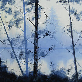 Misty Blue Lake by Graham Gercken