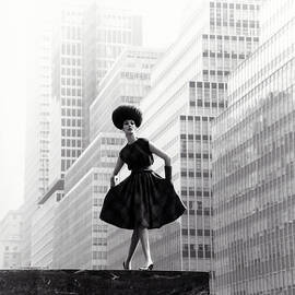 Model Wearing Lilly Dache Hat In New York City by Horst P Horst