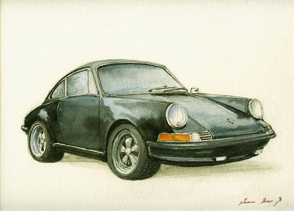 Porsche 911 Classic Car Art Poster