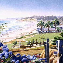 Powerhouse Beach Del Mar Blue by Mary Helmreich