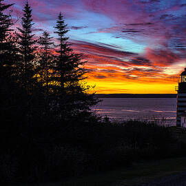 Pre Dawn Light at West Quoddy Head Lighthouse by MARTY SACCONE