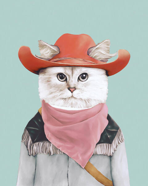 Rodeo Cat Poster