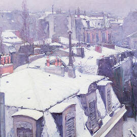 Roofs under Snow by Gustave Caillebotte