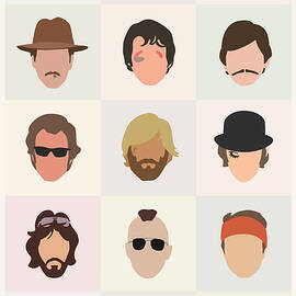 Seventies Movie Dudes by Mitch Frey