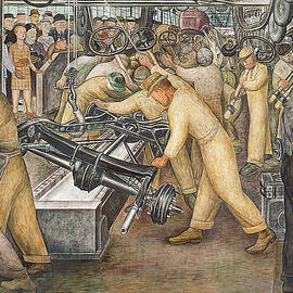 South Wall of a Mural depicting Detroit Industry by Diego Rivera