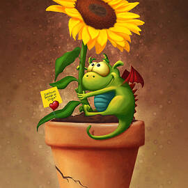 Sunflower and Dragon by Tooshtoosh