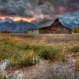 Teton Nightfire at the TA Moulton Barn by Ryan Smith